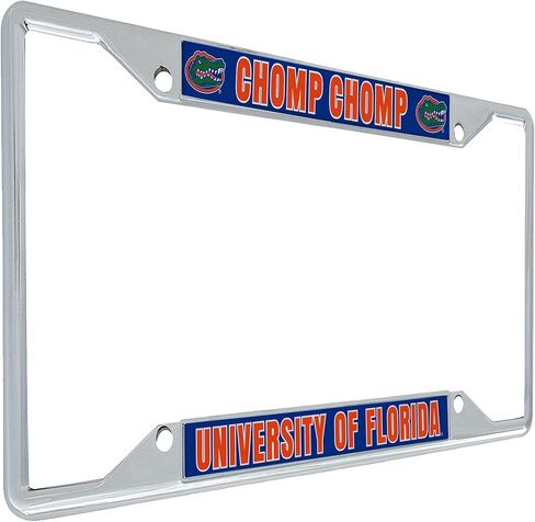 Desert Cactus University of Florida License Plate Frame UF Gators Holder for Front or Back of Car Metal Car Tag Holder Officially Licensed (Slogan 1) in Saudi Arabia