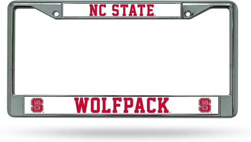 Rico Industries NCAA North Carolina State Wolfpack إطار لوحة ترخيص كروم قياسي، 6 × 12.25 بوصة in Saudi Arabia