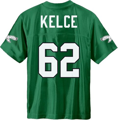 Jason Kelce Philadelphia Eagles Kelly Green #62 NFL Kids Youth 4-20 Name and Number Throwback Player Jersey in Saudi Arabia