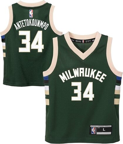 Giannis Antetkounmpo Milwaukee Bucks NBA Kids 4-7 Green Icon Edition Player Jersey in Saudi Arabia