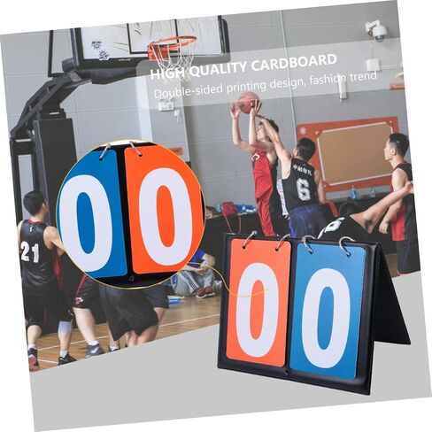 BESPORTBLE Score Flipper Scoreboard for Basketball and Sports Portable Lightweight Easy to Read Two Sided Scoreboard for Games Competitions and Activities in Saudi Arabia