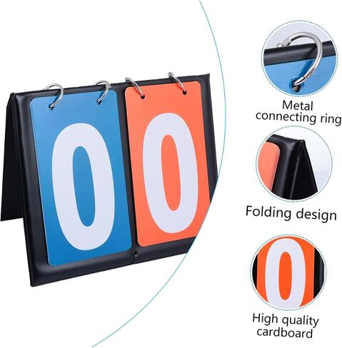 BESPORTBLE Score Flipper Scoreboard for Basketball and Sports Portable Lightweight Easy to Read Two Sided Scoreboard for Games Competitions and Activities in Saudi Arabia