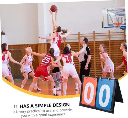 Milisten Basketball Score Board Portable Score Flipper for Match Lightweight Design for Various Sports Activities Easy to Read Numbers for Basketball Table in Saudi Arabia