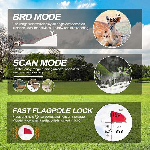 Laser Rangefinder - Bow Hunting with Angle Compensation, 6X Zoom Golf Range Finder for Shooting, Deer in Saudi Arabia