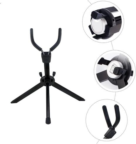 Foldable Portable Alto Saxophone Stand Black Adjustable Sax Holder Rack for Desktop Display Suitable for Alto/Tenor Saxophones in Saudi Arabia