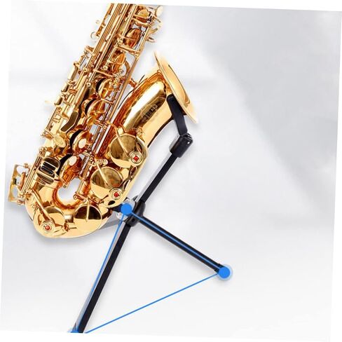 Foldable Portable Alto Saxophone Stand Black Adjustable Sax Holder Rack for Desktop Display Suitable for Alto/Tenor Saxophones in Saudi Arabia