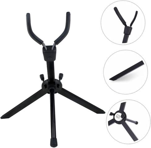 Foldable Portable Alto Saxophone Stand Black Adjustable Sax Holder Rack for Desktop Display Suitable for Alto/Tenor Saxophones in Saudi Arabia