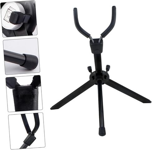 Foldable Portable Alto Saxophone Stand Black Adjustable Sax Holder Rack for Desktop Display Suitable for Alto/Tenor Saxophones in Saudi Arabia