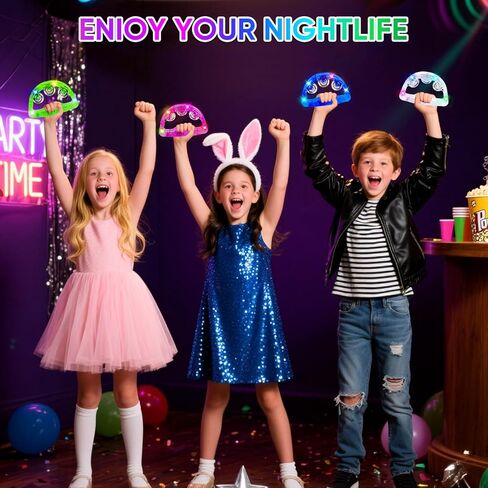 LED Light Up Musical Tambourines: Handheld Music Flashing Tambourine Glow In The Dark Party Supplies - Led Tambourines Percussion Instrument for Bar Christmas Halloween (White, 4 PCS) in Kuwait