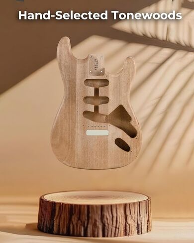 طقم جيتار كهربائي DIY من طراز ST: 6 أوتار مع جسم الماهوجني، طقم جيتار DIY مع لوحة أصابع بنفسجية، التقاطات SSS، مجموعة بناء الجيتار للمبتدئين، قم ببناء مجموعة الجيتار الكهربائي الخاصة بك in Kuwait