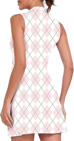 Tennis Dress for Women, Tennis Golf Dresses with Built in Shorts and Pockets for Sleeveless Workout Athletic Dresses in Kuwait
