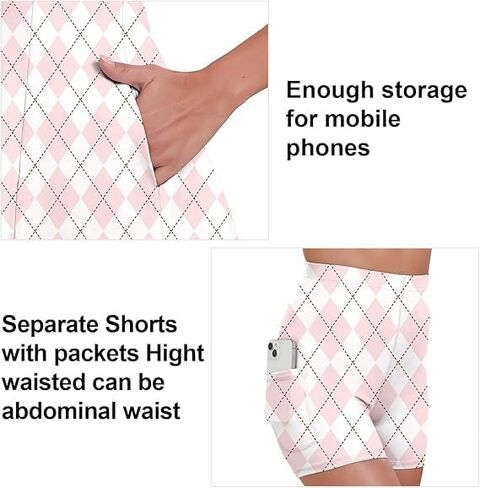 Tennis Dress for Women, Tennis Golf Dresses with Built in Shorts and Pockets for Sleeveless Workout Athletic Dresses in Kuwait