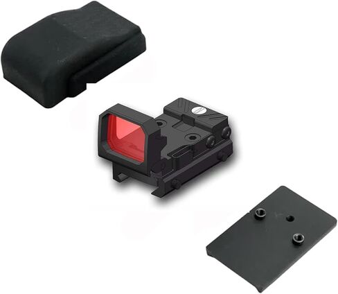 RMT S2 5 MOA Foldable Red Dot Reflex Sight Set for 20mm Picatinny Rail/Glock Mount Base, Power Saving Function Included, Included Exercise Calling Function in Saudi Arabia