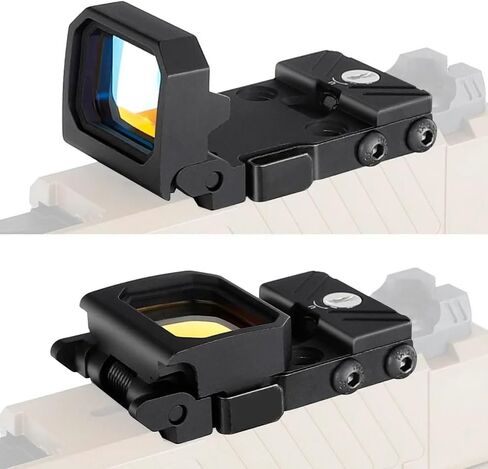 RMT S2 5 MOA Foldable Red Dot Reflex Sight Set for 20mm Picatinny Rail/Glock Mount Base, Power Saving Function Included, Included Exercise Calling Function in Saudi Arabia