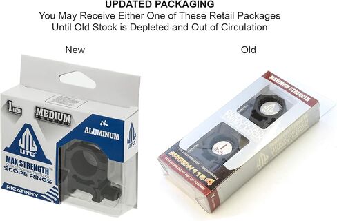 UTG 1"/2PCs Med Pro Max Strength Picatinny Rings, 22mm Wide , Black in Saudi Arabia