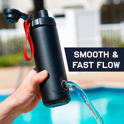 Wild Man Drinking Company RIPTIDE™ The Shotgun Bottle™ – First Ever Stainless Steel Water Bottle with Integrated Shotgun Hole, 24oz Leak Proof, Chug Cap for Gym, Sports, Tailgates, Golfing, Parties in Saudi Arabia