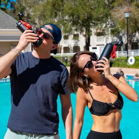 Wild Man Drinking Company RIPTIDE™ The Shotgun Bottle™ – First Ever Stainless Steel Water Bottle with Integrated Shotgun Hole, 24oz Leak Proof, Chug Cap for Gym, Sports, Tailgates, Golfing, Parties in Saudi Arabia