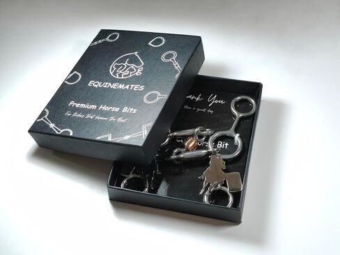 EquineMates Junior Cow Horse Bit w/CNC Monogram Triple Joint Dogbone Copper Roller Stainless Steel Bit in Saudi Arabia