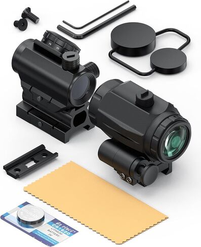 Feyachi RS-23 Red Dot Sight with M40 3X Magnifier Combo Kit, 1x22mm Red Dot Sight & Magnifier Built-in Flip Mount Combo, Absolute Co-Witness in Saudi Arabia