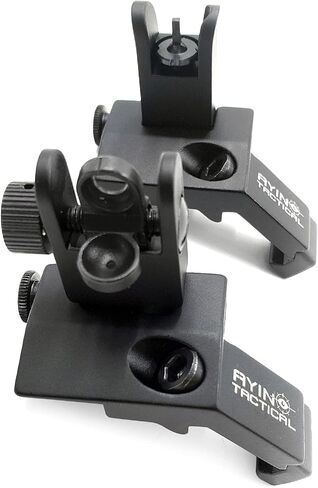 AYIN Tactical Flip Up Iron Sights for Rifle, Rapid Transition Backup Front and Rear Iron Sight, Picatinny Rail and Weaver Rail in Saudi Arabia
