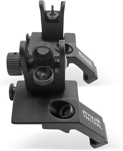 AYIN Tactical Flip Up Iron Sights for Rifle, Rapid Transition Backup Front and Rear Iron Sight, Picatinny Rail and Weaver Rail in Saudi Arabia