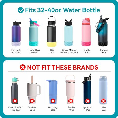 Silicone Water Bottle Protector, Bottle Boot compatible with Hydro Flask 2.0 Wide Mouth 64 oz Water Bottle, Iron Flask Wide Mouth, YETI Rambler 64 oz Bottle and Others in Kuwait