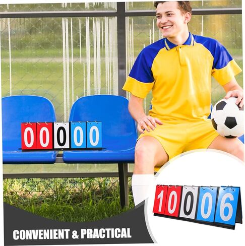 Tennis Scorekeeper Tabletop Electronic Scoreboard Basketball Scorebook Flip Scoreboard Sports Scorekeeper in Kuwait