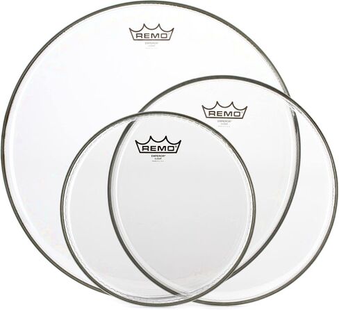 Remo Emperor Clear 3-piece Tom Pack - 10/12/16 inch + Remo Controlled Sound Coated Drumhead - 14 inch - with Black Dot V in Saudi Arabia