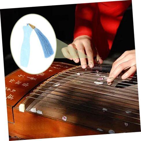 لوح تخزين الأظافر Kisangel Guzheng منظم ديكور على الطراز الصيني العتيق لـ Guzheng وPipa يختار القماش والمواد بتصميم محمول بحيرة in Saudi Arabia