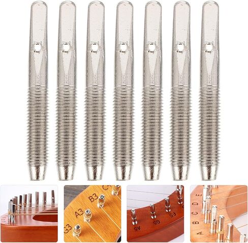 Homoyoyo 7pcs String Lyre Fastening Nails for Guitar and Dulcimer - Essential Harp Accessory Tools in Saudi Arabia