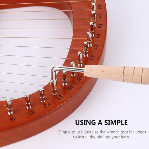 Homoyoyo 7pcs String Lyre Fastening Nails for Guitar and Dulcimer - Essential Harp Accessory Tools in Saudi Arabia