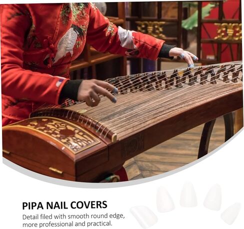 SUPVOX 5pcs Pipa Nails Fingertip Protective Covers for Guzheng String Instrument Accessories Comfortable Practice Tools in Saudi Arabia