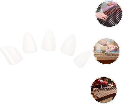 SUPVOX 5pcs Pipa Nails Fingertip Protective Covers for Guzheng String Instrument Accessories Comfortable Practice Tools in Saudi Arabia