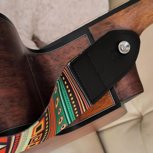 حزام الجيتار - حزام من قماش الجاكار قابل للتعديل للجيتار الكهربائي الصوتي والباس in Kuwait