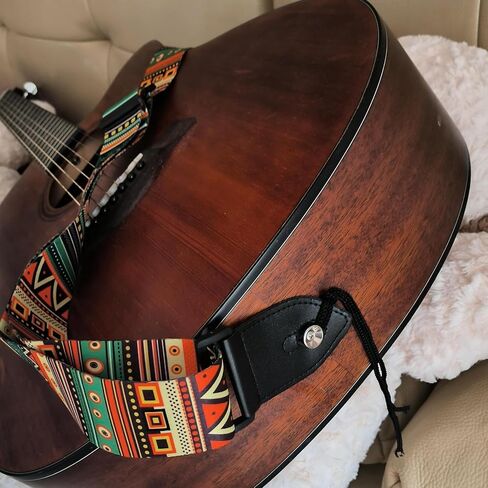 حزام الجيتار - حزام من قماش الجاكار قابل للتعديل للجيتار الكهربائي الصوتي والباس in Kuwait