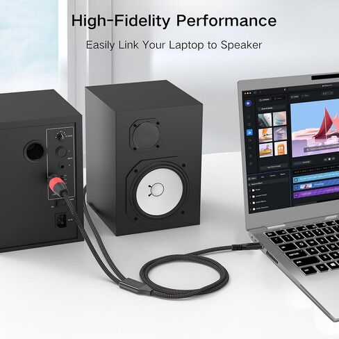 كابل صوت USB C إلى Dual XLR ذكر، كابل صوت ستيريو من النوع C إلى 2 XLR ذكر للهواتف الذكية، والكمبيوتر المحمول إلى مكبر صوت يعمل بالطاقة، وخلاط الصوت، ومكبر الصوت | تقليل الضوضاء وموصلات مطلية بالذهب - 6.6 قدم in Kuwait