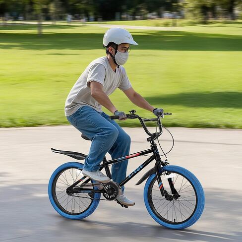 دراجة أطفال مقاس 20 بوصة طراز BMX، دراجات بناتي أولاد تتراوح أعمارهم بين 8 و12 عامًا، دراجة أطفال ذات سرعة واحدة للأولاد والبنات، دراجة أولاد خفيفة الوزن مع مقعد قابل للتعديل، ألوان متعددة in Kuwait