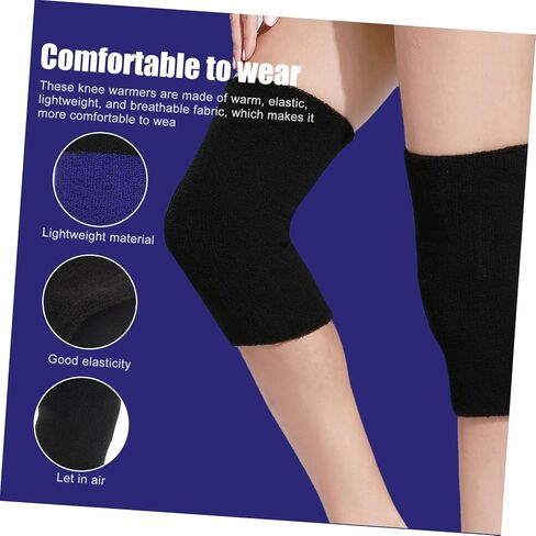 Knee Protector Sleeves 4-Piece Set of Thickened Warm Knee Pads for Joint Support Breathable Elastic Leg Warmers for Fitness and Sports for Winter and Sleeping in Saudi Arabia