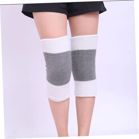 وسادة ضغط مرنة لدعم الركبة في فصل الشتاء سميكة لركوب الدراجات الرياضية والأنشطة الخارجية باللون الأبيض والرمادي in Kuwait