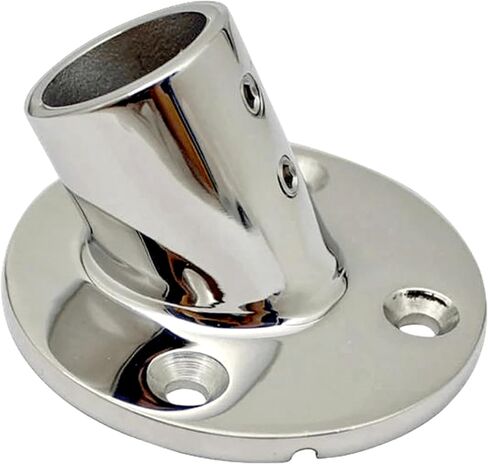 Heavy Dudy 316 Stainless Steel Boat Round Base,30°/45°/60°/90° Marine Yacht Hand Rail Fitting Rail Tube Stanchion Base Column Accessories -1Pack in Saudi Arabia