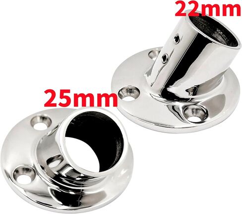 Heavy Dudy 316 Stainless Steel Boat Round Base,30°/45°/60°/90° Marine Yacht Hand Rail Fitting Rail Tube Stanchion Base Column Accessories -1Pack in Saudi Arabia