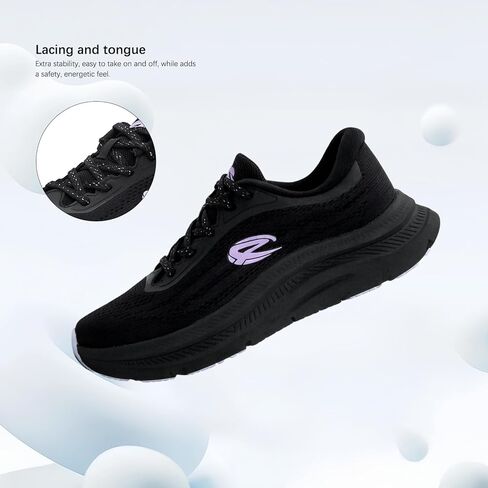 أحذية الجري النسائية من SICVEK، أحذية رياضية مبطنة ومسامية، خفيفة الوزن ومريحة للمشي للتنس لممارسة التمارين الرياضية في صالة الألعاب الرياضية in Kuwait