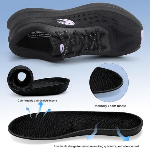 أحذية الجري النسائية من SICVEK، أحذية رياضية مبطنة ومسامية، خفيفة الوزن ومريحة للمشي للتنس لممارسة التمارين الرياضية في صالة الألعاب الرياضية in Kuwait