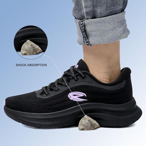 أحذية الجري النسائية من SICVEK، أحذية رياضية مبطنة ومسامية، خفيفة الوزن ومريحة للمشي للتنس لممارسة التمارين الرياضية في صالة الألعاب الرياضية in Kuwait