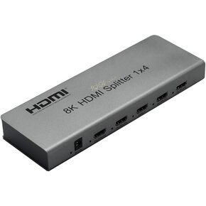 61120E 1x2 8K HDMI splitter supports 8k 60hz / 4k 120hz with EDID setting
