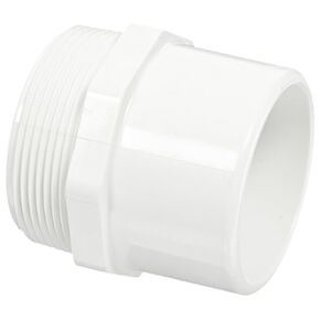 Spears 461 Series PVC Pipe Fitting, Adapter, Schedule 40, 1-1/2" NPT Male x 1-1/2" Spigot