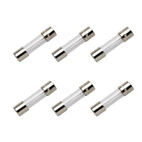 DealEnvy- (6 Pack) 5 amp Fuse / 125v Fuse 5a max, Fast Blow, 0.2 x 0.78 Inch / 5 x 20 mm, Little Glass Fuses for Outdoor String Lights, Christmas Lights, Box Fans and More TC-67
