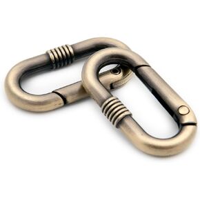 Carabiner Metal Spring Key Ring, 10 PCS Spring Keyring Buckle, Oval Ring for Bags,Purses