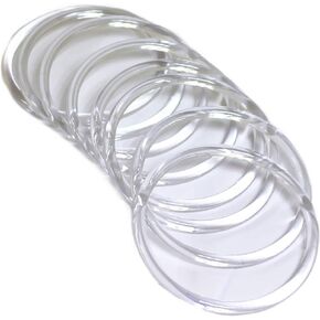 Model Worker 10PCS Round Handles Replacement for Handmade Bag Handbags Purse Handles (Transparent)