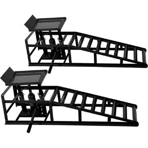Car Truck Service Ramps, Heavy Duty Truck Vehicle Lift Ramps, 2 Pack 12000LBS (5T) Load Capatity Portable Car Ramps for Oil Changes,Car Lifts for Home Garage,Vehicle Auto Garage Repair (Black)